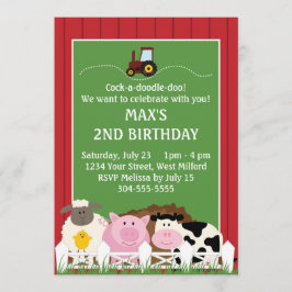 Naar beneden op de Boerderij Birthday Kaart