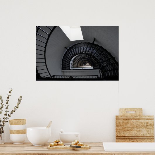 Naar beneden poster (Keuken)