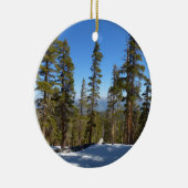 Naar beneden van Mitchell Peak in Sequoia Keramisch Ornament (Rechts)