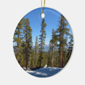 Naar beneden van Mitchell Peak in Sequoia Keramisch Ornament (Links)