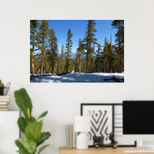 Naar beneden van Mitchell Peak in Sequoia Poster (Thuiskantoor)
