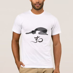 Naar beneden zwart, om symbool t-shirt