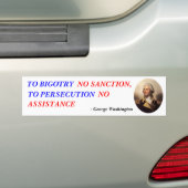 NAAR BIGOTRY, GEEN SANCTIE, NAAR VERVOLGING, N... BUMPERSTICKER (Op auto)