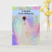 Naar Black Bride van Husband op huwelijksdag Kaart (Gele Bloem)