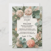 Naar Blush pastel perzik munt mos sage groen bruil Kaart (Voorkant)