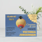 Naar boven bewegen op het Afstuderen van de luchtb Aankondiging (Staand voorkant)