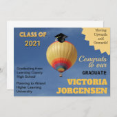 Naar boven bewegen op het Afstuderen van de luchtb Aankondiging (Voorkant / Achterkant)