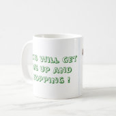 Naar boven en hopping koffiemok (Voorkant links)