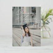 Naar boven en naar boven 2 Foto Afstuderen Aankondiging (Staand voorkant)