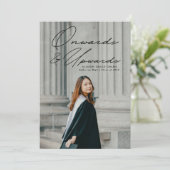 Naar boven en naar boven 2 Foto Afstuderen Aankondiging (Staand voorkant)