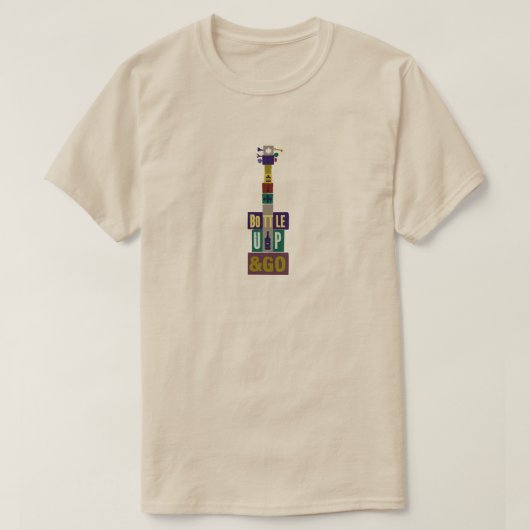 Naar boven en naar boven t-shirt (Design voorkant)