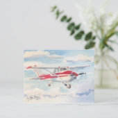 Naar boven en naar weg briefkaart (Staand voorkant)