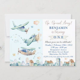 Naar boven en weg | Uitnodiging voor een  vliegtui