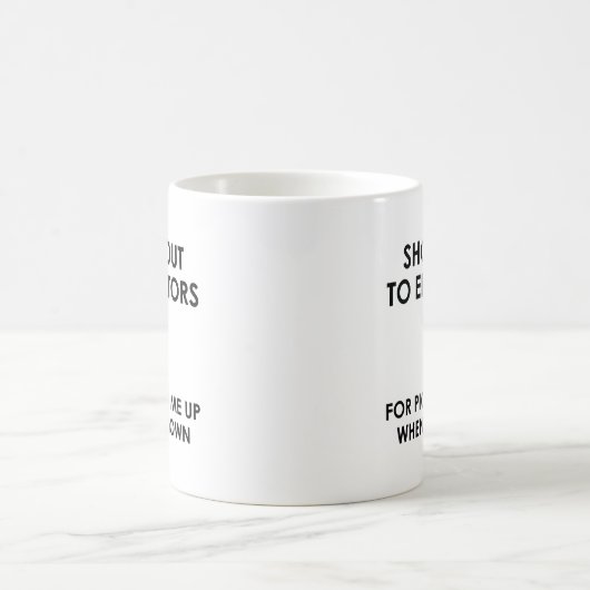 Naar boven gaan met liften koffiemok (Center)