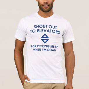 Naar boven gaan met liften t-shirt