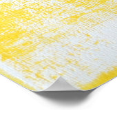 'Naar boven' Grijs en Geel Abstract KunstPoster Poster (Hoek)