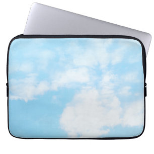 Naar boven in de lucht-effect blauwe hemel laptop sleeve