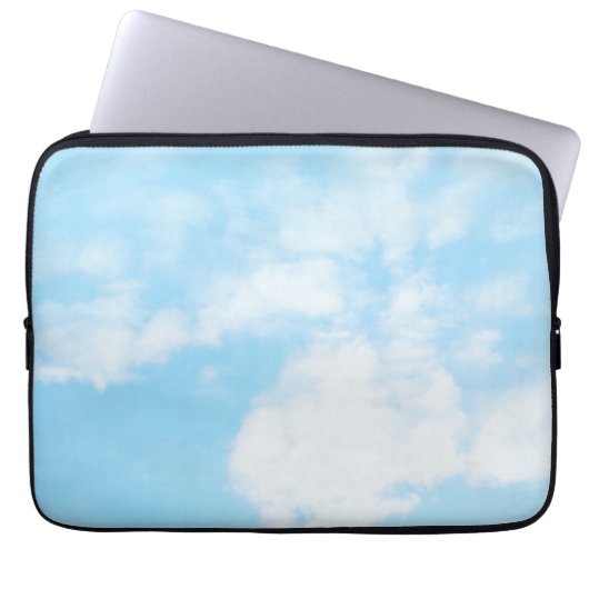 Naar boven in de lucht-effect blauwe hemel laptop sleeve (Voorkant)
