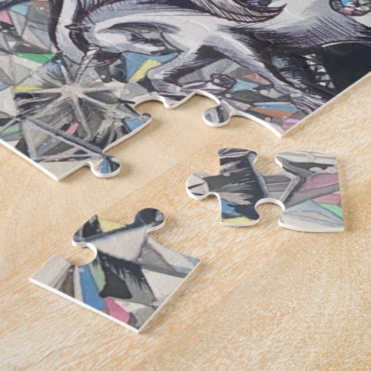 Naar boven in de zolder legpuzzel (Zijkant)