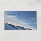 Naar boven in het vliegtuig met de lucht- en vlieg visitekaartje (Achterkant)