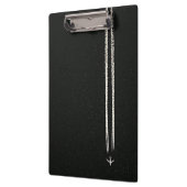 Naar boven in het vliegtuig met hoge vlieghoogte klembord (Links)