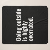 Naar buiten gaan is sterk overschatte basic coole sherpa deken (Voorkant (horizontaal))