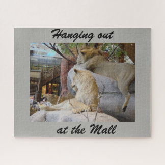 Naar buiten hangen bij de kleine puzzel legpuzzel