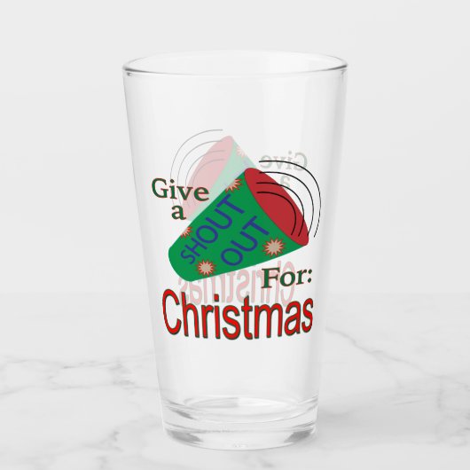 Naar buiten voor Kerstmis Glas (Voorkant)