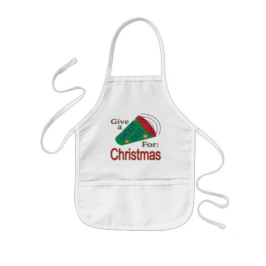Naar buiten voor Kerstmis Kinder Schort (Voorkant)