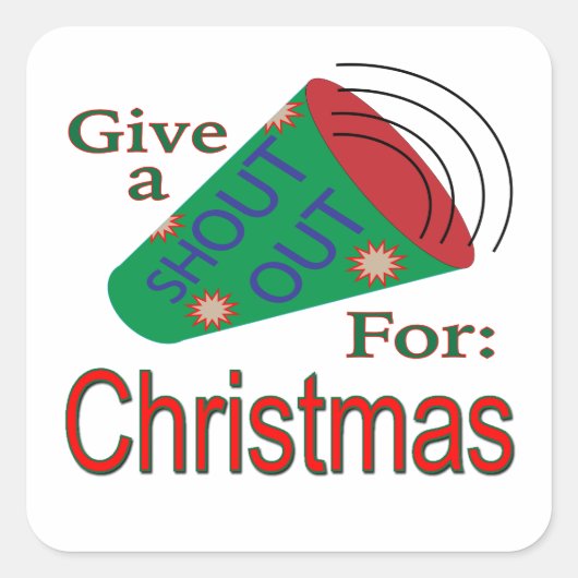 Naar buiten voor Kerstmis Vierkante Sticker (Voorkant)