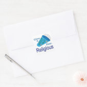 Naar buiten voor religie vierkante sticker (Envelop)