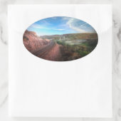 Naar Californië Ovale Sticker (Tas)