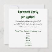 Naar College Farewell Party Invitations Daisy Kaart (Achterkant)