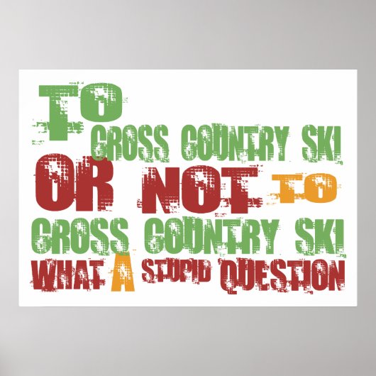 Naar cross-country ski poster (Voorkant)