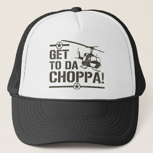 Naar Da Choppa Vintage Trucker Pet (Voorkant)