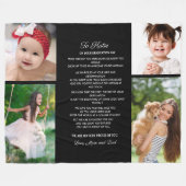 Naar Daughter Afstuderen Dag 4 Fototoetsenbord Fleece Deken (Voorkant (Horizontaal))