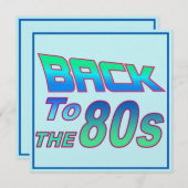 Naar de 80s 2 Uitnodigingen (Voorkant / Achterkant)