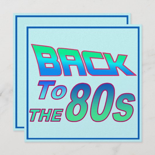 Naar de 80s 2 Uitnodigingen (Voorkant / Achterkant)