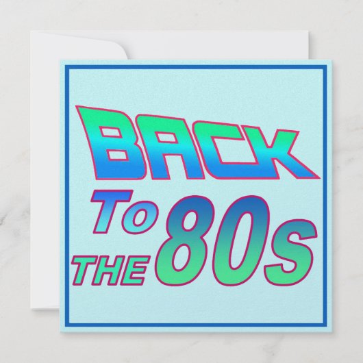 Naar de 80s 2 Uitnodigingen (Voorkant)