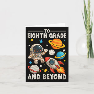 Naar de achtste klas en verder astronaut grappig t kaart
