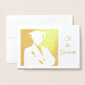 Naar de Afstuderen Folie Kaarten (Voorkant met envelop)