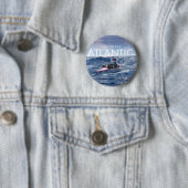 Naar de Atlantische Oceaan kijken - Ronde knop Button 5,7 Cm (In situ)