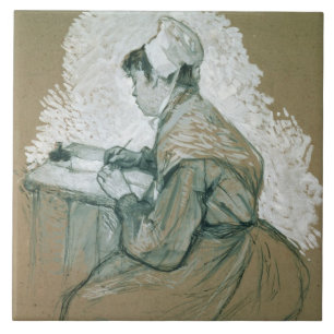 "Naar de auteur van St. Lazare, 1886-89", mogelijk Tegeltje