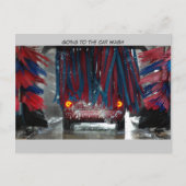 Naar de auto gaan briefkaart (Voorkant)