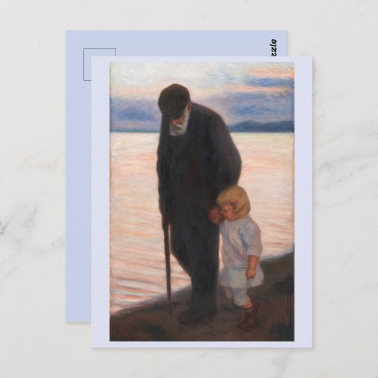 Naar de avond, Hugo Simberg Briefkaart (Voorkant / Achterkant)