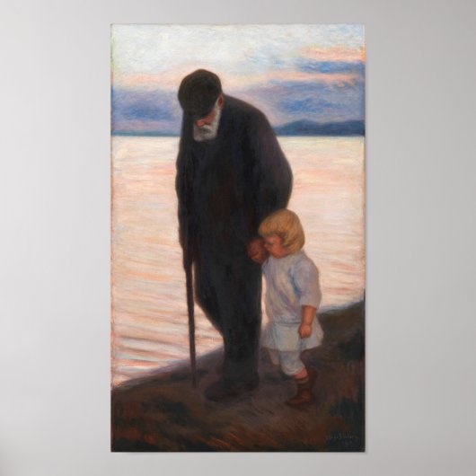 Naar de avond, Hugo Simberg Poster (Voorkant)