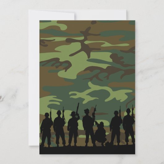 Naar de Away Soldier Camouflage | Welkom thuis Kaart (Achterkant)