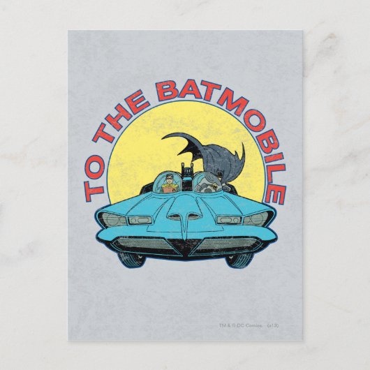 Naar de Batmobile - Onderdruk pictogram Briefkaart (Voorkant)