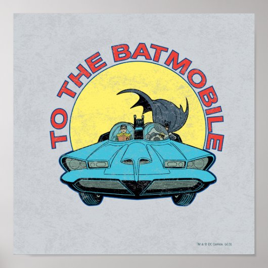 Naar de Batmobile - Onderdruk pictogram Poster (Voorkant)