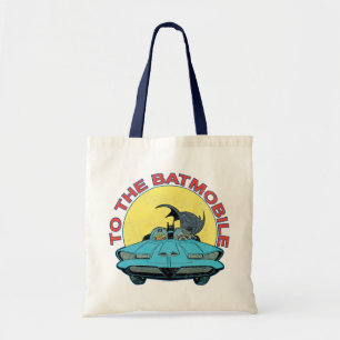 Naar de Batmobile - Onderdruk pictogram Tote Bag